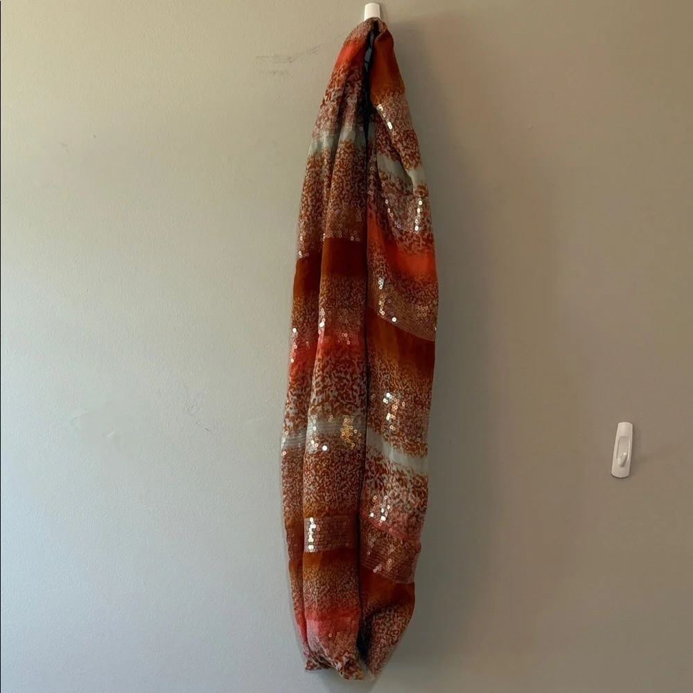 Sequin Striped Scarf Infinity